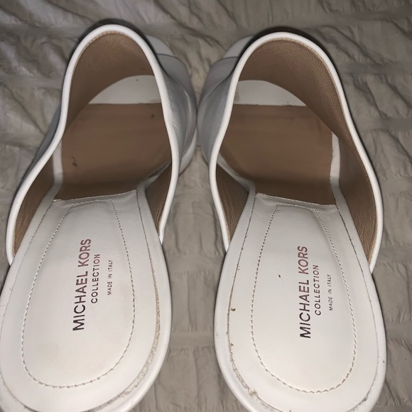 Michael Michael Kors made in Italy white high heels slides size 39 - Picture 4 of 13